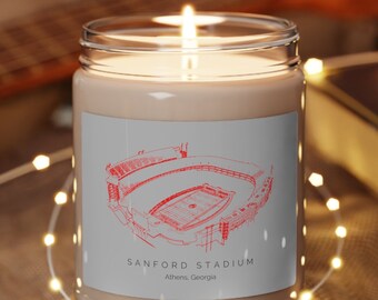 GEORGIA SANFORD STADIUM Duftkerze, Sojakerze, 9oz, 5 Düfte, georgia Football, georgian Weihnachtsgeschenk, Stadiongeschenk