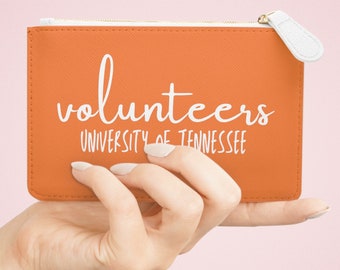 Vols Mini Clutch Bag, 2 verschillende afbeeldingen, TENNESSEE BAG, VOLS tas, dames Tennessee cadeau, dames Tennessee kous stuffer