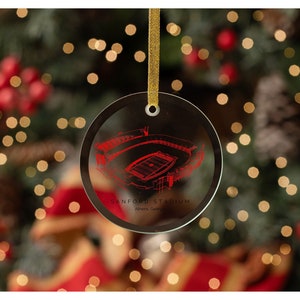 GEORGIA SANFORD STADIUM Glas Ornament, Georgia Bulldoggen Ornament, Georgia Weihnachtsgeschenk, Georgia Fußball Geschenk