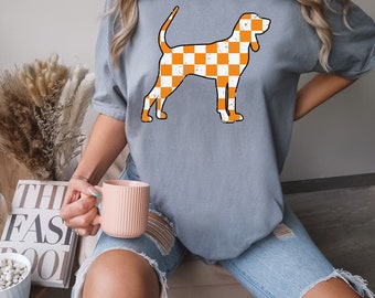 Camiseta VOLS Checkerboard Smokey Comfort Colors, camiseta del día del juego, ROCKY TOP, camiseta Tennessee Vols,