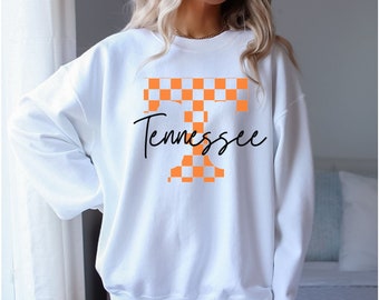Tennessee Vols checkerboard Crewneck Sweatshirt, VOLS sweatshirt, trendy game day sweatshirt, Vols checkerboard, Tennessee sweatshirt