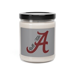 Alabama Scented Soy Candle, 9oz, 5 scents, Alabama gift, Alabama home decor, alabama christmas gift, womens gift, roll tide gift