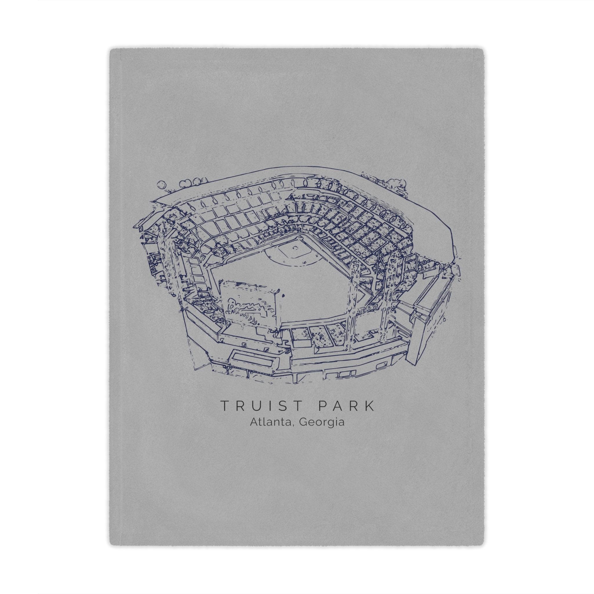 TRUIST PARK ATLANTA Blanket, Atlanta Braves Blanket, Braves Blanket