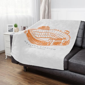 NEYLAND STADIUN Tennessee Minky Blanket, vols blanket, Vols Christmas gift
