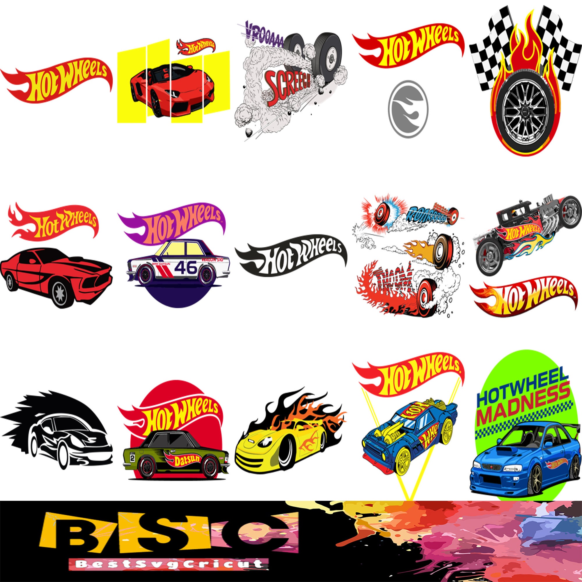 Sticker Hotwheels 45 File 15 Svg 15 Png 15 (Download Now) Etsy