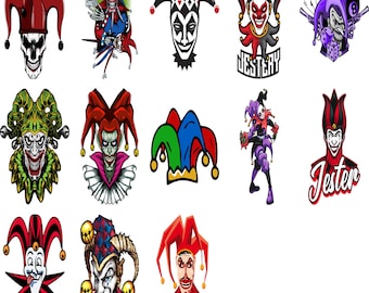 Jester SVG Bundle, Jester PNG Bundle, Digital Download, Cut File, Clipart, Sublimation PNG (13 individual svg/png/dxf/jpeg files)