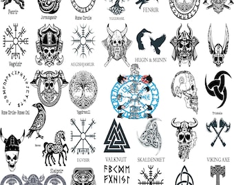 North Mythology Bundle | Mythology SVG| North Mythology SVG | Mythology Vector Files |Sublimation PNG (34 Individual svg/png/dxf/jpeg files)