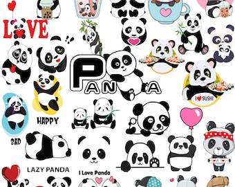 Panda Bundle | Panda SVG| Animal SVG | Panda Animal | Panda Vector Files |Sublimation PNG (30 Individual svg/png/dxf/jpeg files)