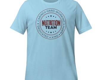 Camiseta unisex del equipo de nutrición / Camiseta dietista / Camisa dietista registrada / Dietista registrada