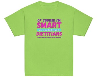 Natürlich bin ich Smart Meine Eltern sind Diätetiker Jugend Classic Tee - Lime
