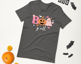 Boo Y'all Camiseta unisex / Camiseta Boo Yall / Camisa de Halloween / Camisa de Halloween familiar / Camiseta de Halloween / Camisa de Halloween espeluznante / Halloween divertido