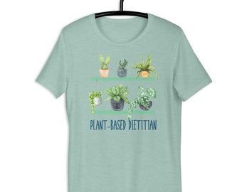 Camiseta unisex de dietista a base de plantas / Camiseta de dietista / Camiseta de dietista registrada / Camisa para dietista / Dietista registrado