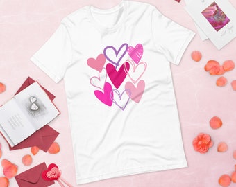 Valentine Herzen Unisex T-Shirt | Selbstfürsorge-Shirt | Body Positivity Shirt | Selbstliebe-Shirt | Valentinstag Shirt