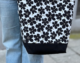 Modern Tote Bag (Flower Print)