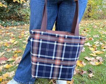 Shopper Bag (Fall/Winter Checkers Print)