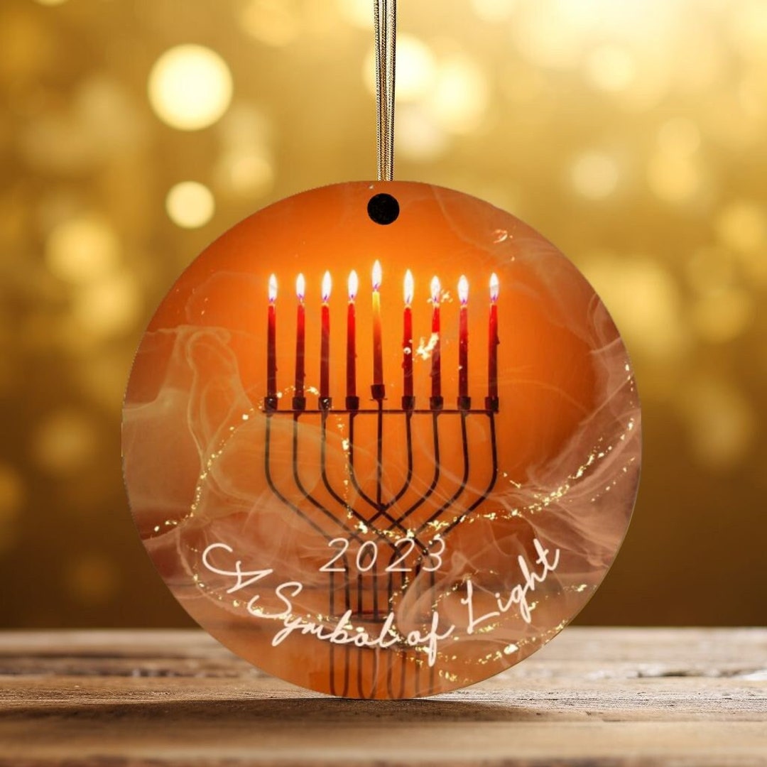 Menorah A Symbol of Light Ceramic Ornament for Hanukkah Etsy