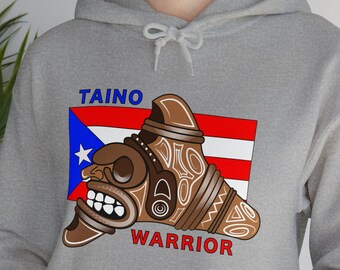 Taino Warrior Hooded Sweatshirt, Puerto Rico