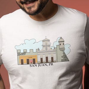 Vecchia San Juan, Porto Rico - T-shirt &quot;La Catedral&quot;.