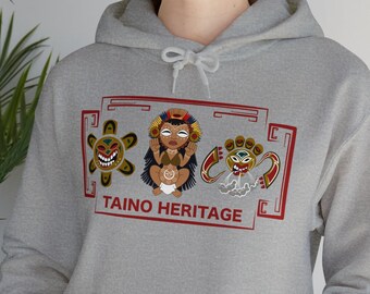 Taino Heritage Hooded Sweatshirt, Puerto Rico