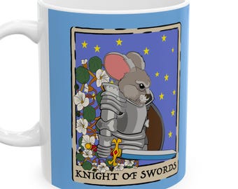 Mouse The Knight of Swords - Tarot card coffee mug