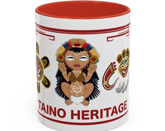 Puerto Rico Taino Heritage Mug - Yuquiyú , Atabey, Juracán