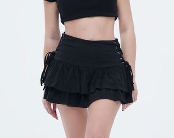 Black Gothic Mini Skirt