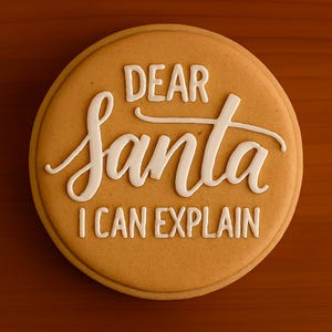 Dear Santa I Can Explain Embossing Stamp and Cookie Cutter Set (XMS4)