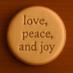 Love Peace and Joy Text Debossing Stamp (XMS2)