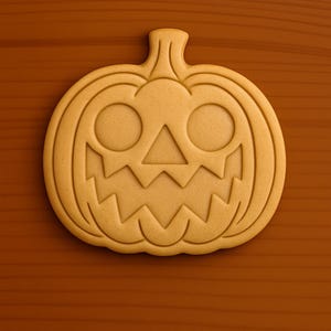 Halloween Pumpkin Scary Smile Stamp with Cutter Set (HWN Set 1)