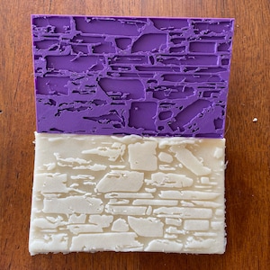 Old Stone Brick Wall Texture Pattern Embossing Stamp (TX3)