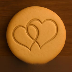 Juego de sellos y cortadores de galletas con corazones entrelazados (HRT2)