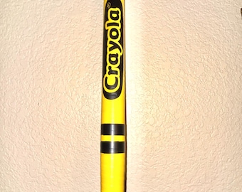 Custom Crayon Plastic Bat Yellow