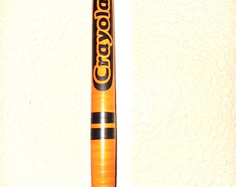 Custom Crayon Plastic Bat Orange