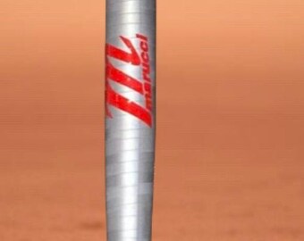 Custom White/Red/Gray Plastic Bat
