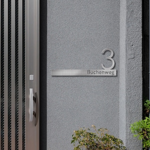 Street Sign High-Quality Stainless Steel Weatherproof Modern House Numbers Minimalist Perfect Gift image 9