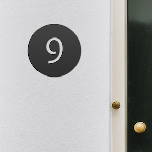 Modern House Number | Modern Personalized House Number Sign in Stainless Steel | Weatherproof 2mm steel house number | Black | Anthracite