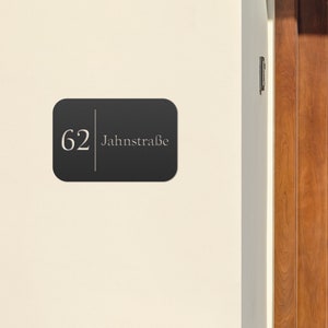 Stainless Steel House Number | Modern personalized house number sign in stainless steel | Weatherproof 2mm steel house number | Anthracite