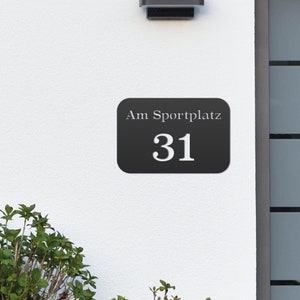 House Number for Mailbox | Modern personalized house number sign in stainless steel | Weatherproof 2mm steel house number