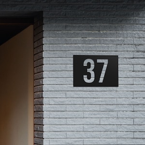 Personalized House Number | Modern personalized house number sign | Weatherproof 2mm steel house number | Black | Anthracite | Corten Steel