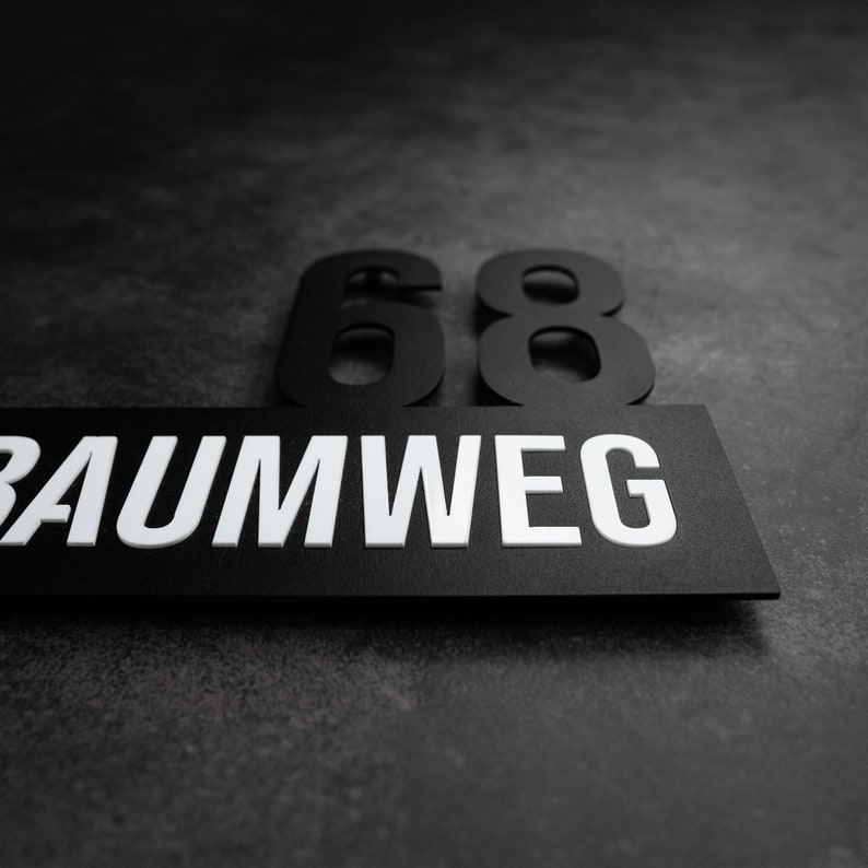 House Number With Street Name Modern Personalized House Number Sign in