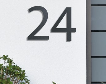 House Number for Mailbox | Personalized House Number Sign in Stainless Steel | Anthracite | Black | Weatherproof 2mm Steel House Number