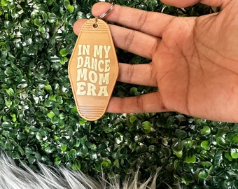 In my dance mom era keychain || Boho Keychain Hotel || Cheer Mom || Sports Soccer Mom || Mothers Day Gift || Retro Old School Key Tag || Mom