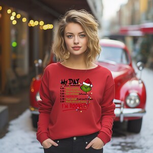 T-Shirt de Noël Femme Le Grinch - I'm Here For The Presents - Bleu Marine