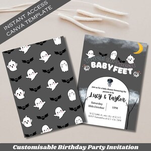 Halloween baby shower invitation, A Baby is Brewing, fall baby shower invitation, Witch baby shower, spooky baby shower, Halloween Party