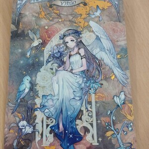 Carte fait main Zodiaque : Vierge, Virgo carte scrapbooking, enveloppe fournie