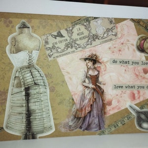 Carte fait main, carte scrapbooking, enveloppe fournie