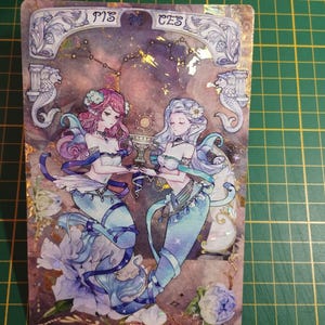 Carte fait main Zodiaque : Poisson, Pisces carte scrapbooking, enveloppe fournie