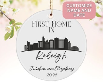 Raleigh First Home Ornament, Custom Family Keepsake