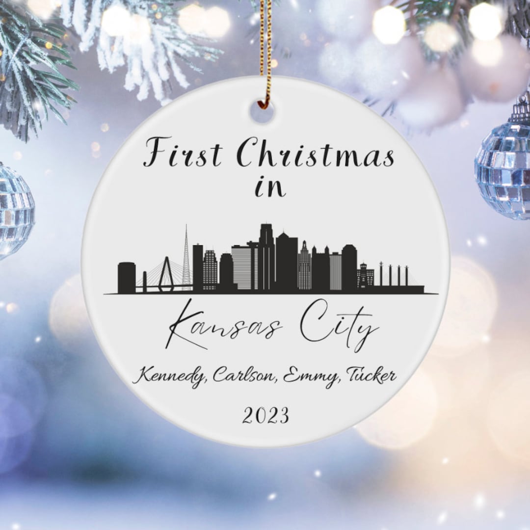 Personalized First Christmas in Kansas City Ornament Kansas Etsy