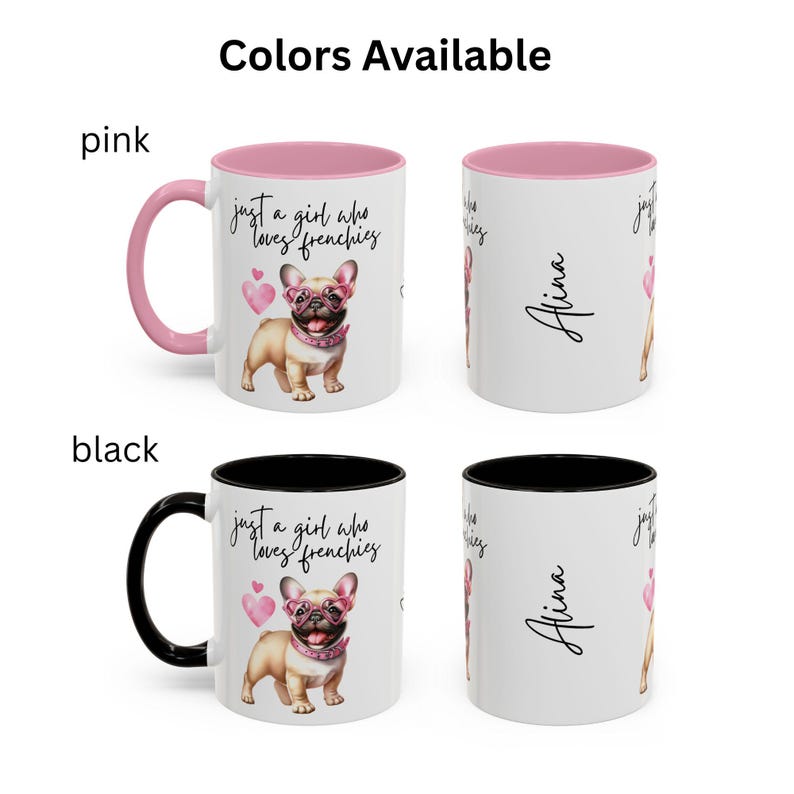 Personalized French Bulldog Mom Mug, Frenchie Lover Gift image 5